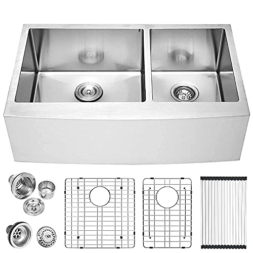 33 Inch Farmhouse Sink Double Bowl 60