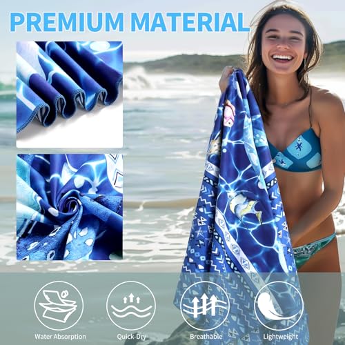 2 Pack Microfiber Beach Towel