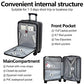 20 Inch Carry On Luggage with Front Pocket