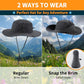 UPF50+ Mens Sun Hat Wide Brim Bucket Hat Womens UV Protection Sunshade Beach Hat Light Weight Cowboy Fishing Hat Dark Grey