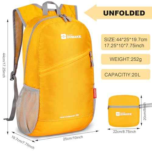 Lightweight Packable Backpack 20L