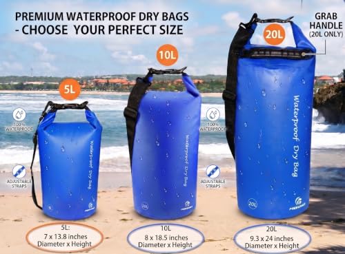 Waterproof Dry Bag with Double Zip (3 count)