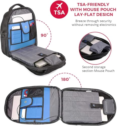 Design TSA Business Laptop Backpack For Men with Apple Find My