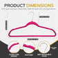 Premium Velvet Hangers 50 Pack Ultra Thin Non Slip Adult Felt Space Saving Suit Hanger for Closet Heavy Duty Coat Pants Jackets Dress Hangers 360° Swivel Hook Hold Upto 10 lbs Dark Pink (50 Count)