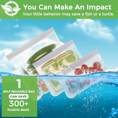10 Pack Reusable Sandwich Bags Dishwasher Safe (10 Count)