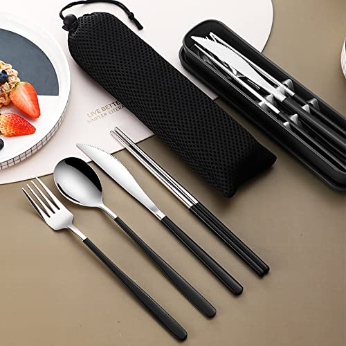 4 Piece Portable Travel Utensils Set with Case 18 (4 Count)