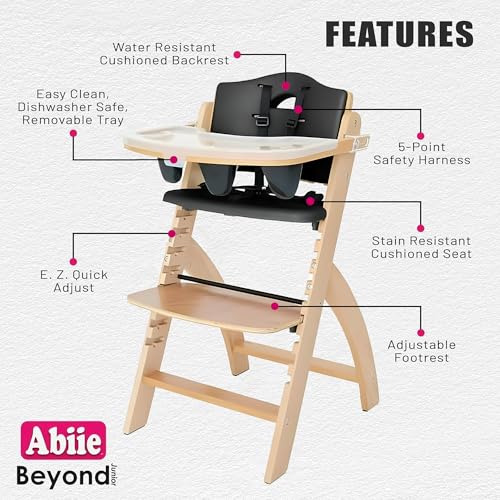 Beyond Junior Convertible Wooden High Chair with Removable Tray