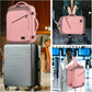Pink Grey Travel Backpack for Women