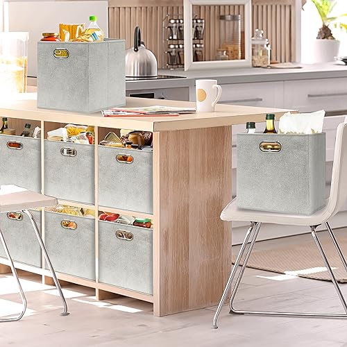 13 Inch Foldable Cube Storage Bins with Handles (3 Count)
