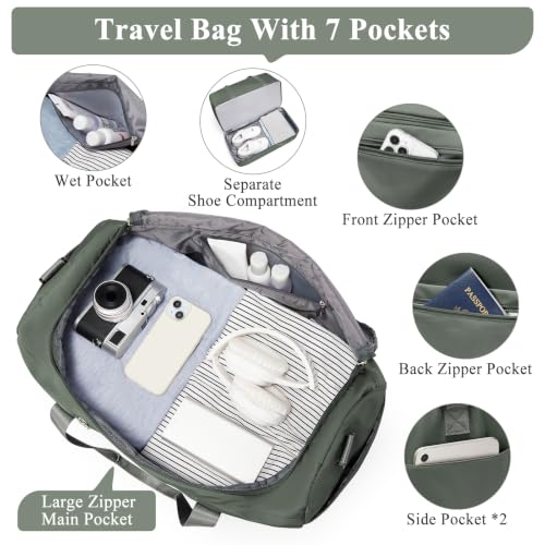 Travel Duffle Bag with Shoes Compartment