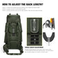 75L Molle Hiking Internal Frame Backpacks with Rain Cover for Camping