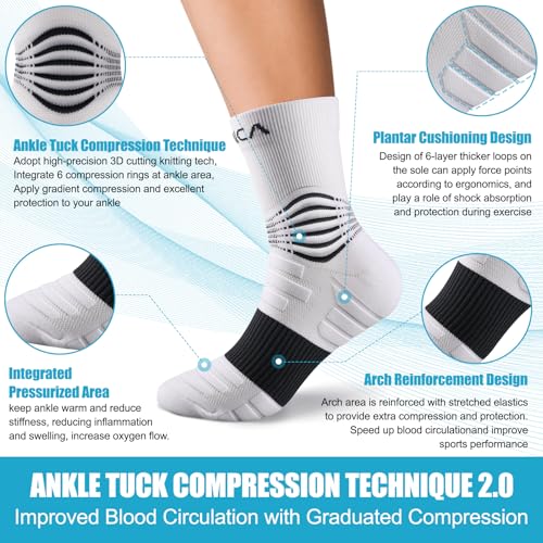 Professional Compression Socks for Women Men Circulation (2 Count)
