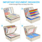 Fireproof File Organizer Bag with 13 Pockets Accordion File Folder