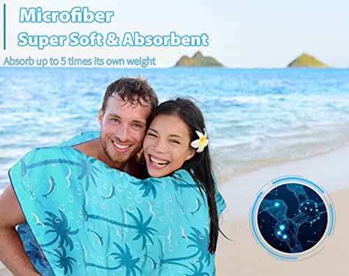 Microfiber Beach Towel with Bag Oversized 71x32 Sand Free 4 Pack (4 Count)