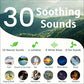 Sound White Noise Machine with 25 Soothing Sounds and Night Lights with Memory Function 32 Levels of Volume and 5 Sleep Timer Powered by AC or USB for Sleeping Relaxation