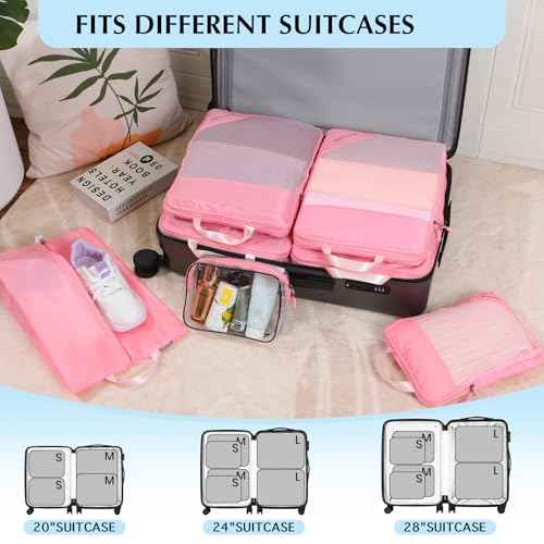 Compression Packing Cubes for Travel (7 Count)