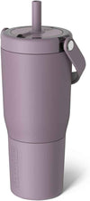 BrüMate Resa 25oz 100% Leakproof Travel Tumbler w/Handle & Straw | Flexible SoftSip Straw | Silicone Sleeve for Durability | Stainless Steel | Cup Holder & Travel Friendly Water Bottle (Lilac Dusk)