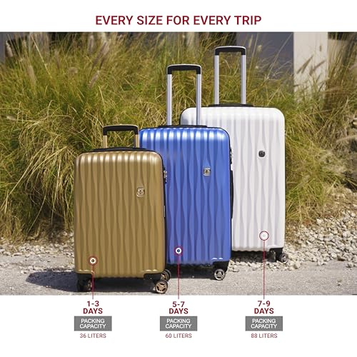 7272 Energie Expandable Hardside Luggage with Spinner Wheels and TSA Lock (3 Count)