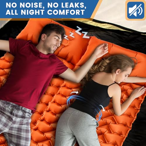 4 Inch Camping Sleeping Pad with Foot Pump
