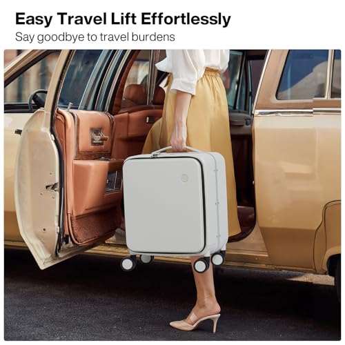 17x14x9 Carry On Luggage Underseat PC Hard Shell Suitcase Top Opening Aluminum Frame Travel Suitcases with Wheels