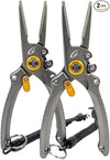 danco 2 Pack 7.5" Aluminum Fishing Side Cutters with Sheath, Fishing Line and Wire Cutter, Saltwater Safe, Fresh/Saltwater Fishing