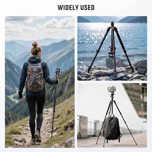Basics 70.9" Camera Tripod Monopod w Center Column