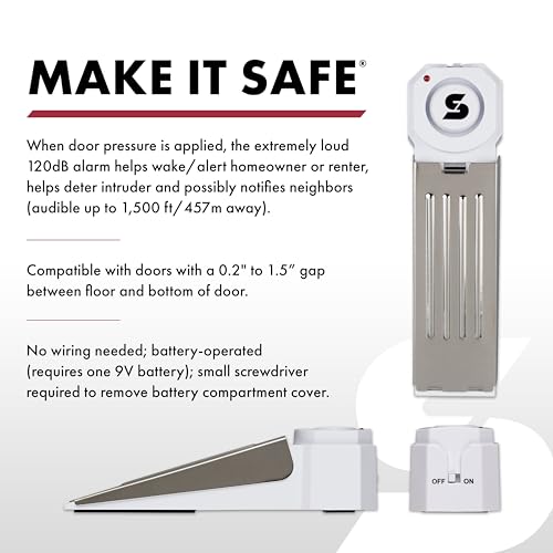 120 dB Wedge Door Stop Security Alarm