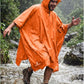 Hooded Rain Poncho Waterproof Raincoat Jacket for Men Women Adults