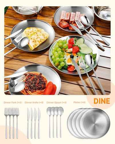 Portable Camping Cooking Utensils Set 28PCS (28 Count)