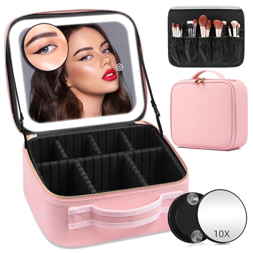Makeup Case with Mirror and Lights
