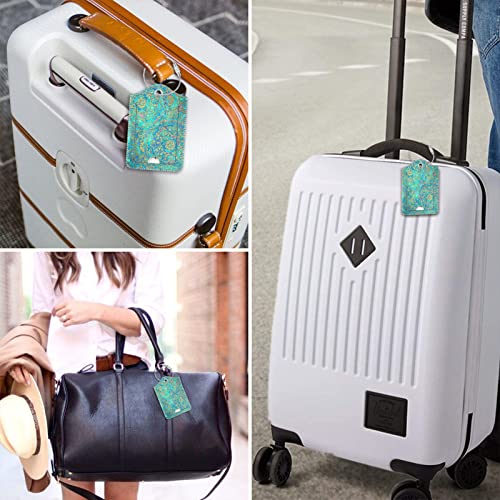 Luggage Tags Privacy Cover ID Label for Travel Bag Suitcase (2 Count)