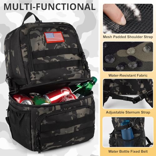 Tactical Double Deck Cooler Backpack for Men (18 Count)