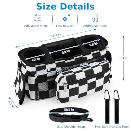 Universal Stroller Organizer with Insulated Cup Holder