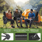Folding Camping Chair Oversized Heavy Duty Padded Outdoor Chair with Cup Holder Storage and Cooler Bag