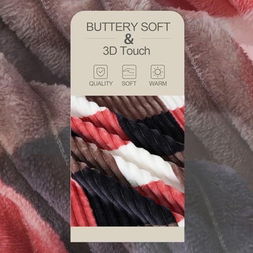 Sherpa Blanket Twin Plaid Thick Bed Blanket