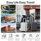 Large Checked Luggage with Cup Phone Holder and Charger Hard Shell Suitcases with Spinner Wheels