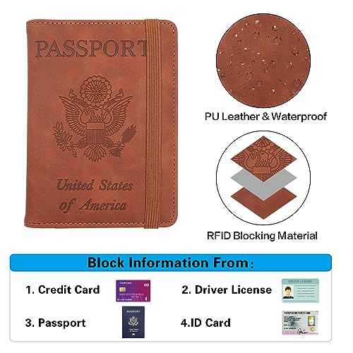 Premium Leather Passport Holder Covers Case