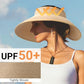 Sun Visor Hats for Women Wide Brim Straw Packable Beach Hat Black