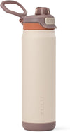 ZULU Powerfill Pro 24oz Stainless Steel Water Bottle with Quick Fill Lid, Triple Walled Vacuum Insulated Metal, Leak Proof Locking Lid, Sip and Chug, Reusable BPA Free, Driftwood - Roamly