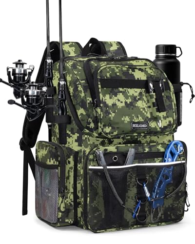 Fishing Backpack with Rod Holders