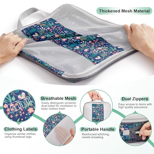 10 Set Compression Packing Cubes for Travel Essentials (10 Count)