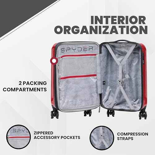 Rails Expandable Hardside Upright Suitcase with 360° Spinner Wheels (3 Count)