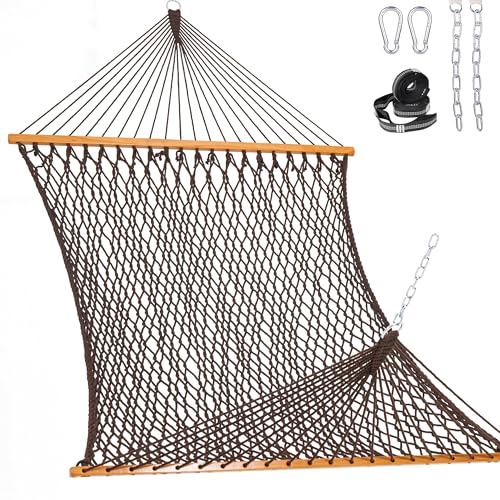 Lazy Daze Double Handwoven Rope Hammock for Outdoor Fits 12
