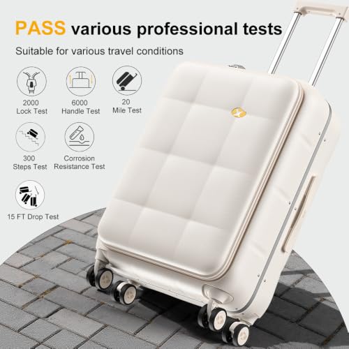 26 Inch Large Checked Luggage Hard Shell Suitcase Top Opening