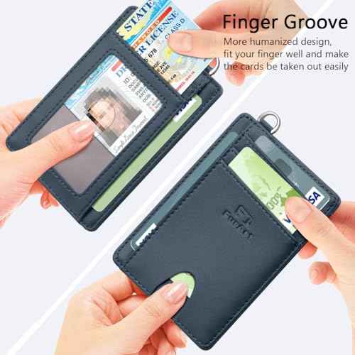 Slim Minimalist Wallet RFID Credit Card Holder for Men