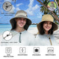 Cooling Sun Hat for Men Women UPF50+ Wide Brim Fishing Hat with Neck Flap Adjustable Foldable Bucket Hat for Hiking Grey