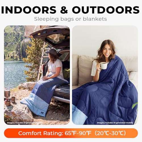 Lightweight Warm Weather Sleeping Bag for Adults