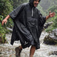 Adult Rain Poncho Waterproof Hooded Raincoat Lightweight Packable