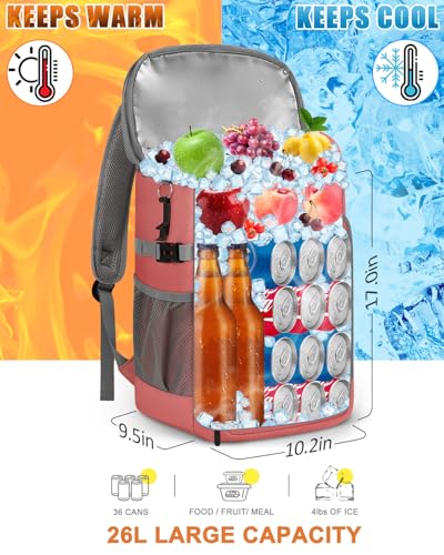 Cooler Backpack Insulated Leak Proof for Women Men Soft Cooler Bag (36 Count)
