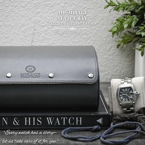 Watch Travel Case for Men Watch Roll for Travel Organizer and Display Watch Case (24 Count)